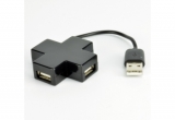 USB2-MX104/N - Mini hub 4 ports USB 2.0 - Noir