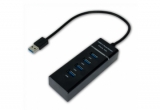 Hub 4 ports USB 3.0 noir