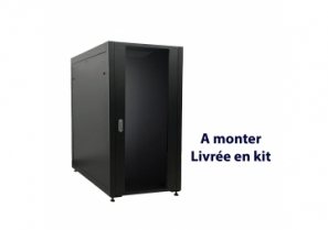 Baie réseau/serveur en kit - Armoire 19" 24U L. 600 P. 800 - Noir - MCL