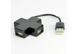 USB2-MX104/N - Mini hub 4 ports USB 2.0 - Noir - MCL