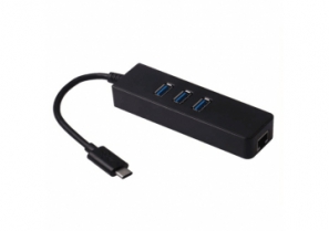 Convertisseur USB Type-C RJ45 Gigabit Ethernet + hub 3 ports USB 3.0 - MCL