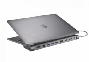 Support Macbook Type C XTREMEMAC station HUB 13 connecteurs - Trax Distribution