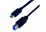 Cordon USB 3.1 type C mâle / USB 3.0 type B mâle