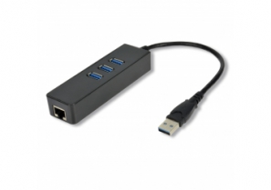 Convertisseur USB RJ45 Gigabit Ethernet + hub 3 ports USB3.0 - MCL